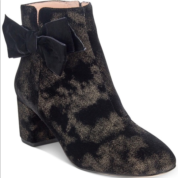 Kate Spade Black Langley Bow Booties - Picture 2 of 8